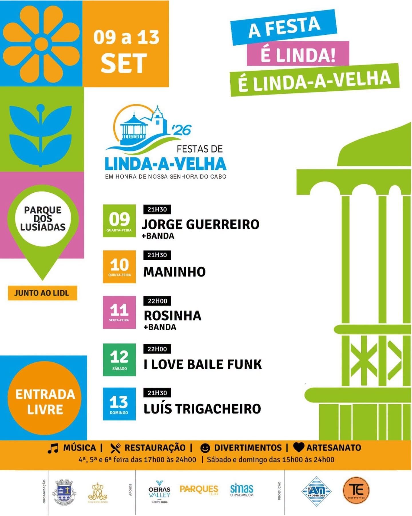 Cartaz Festas de Linda-a-Velha 2026 - Linda-a-Velha