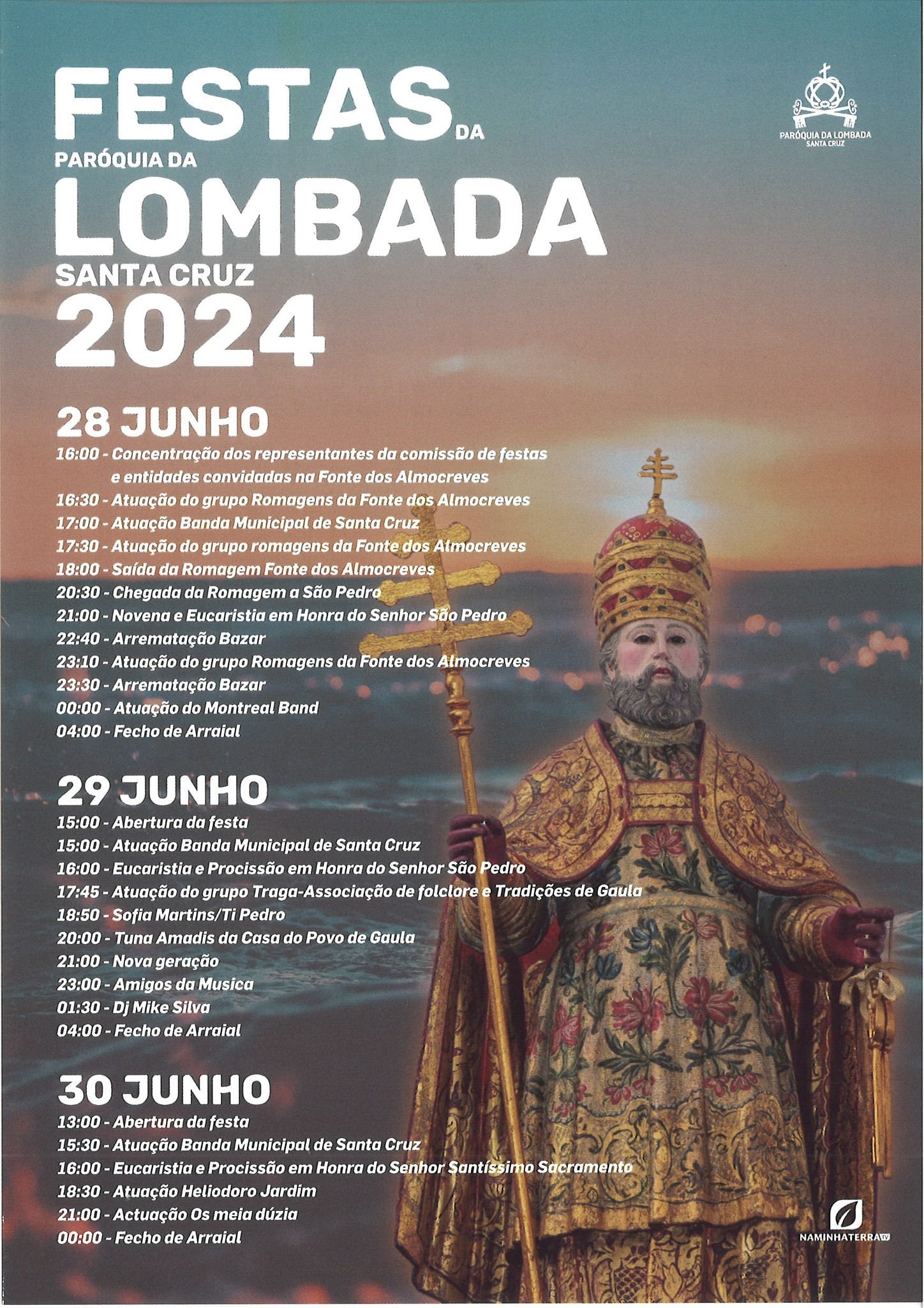 Cartaz Festas de Lombada 2024 - Santa Cruz