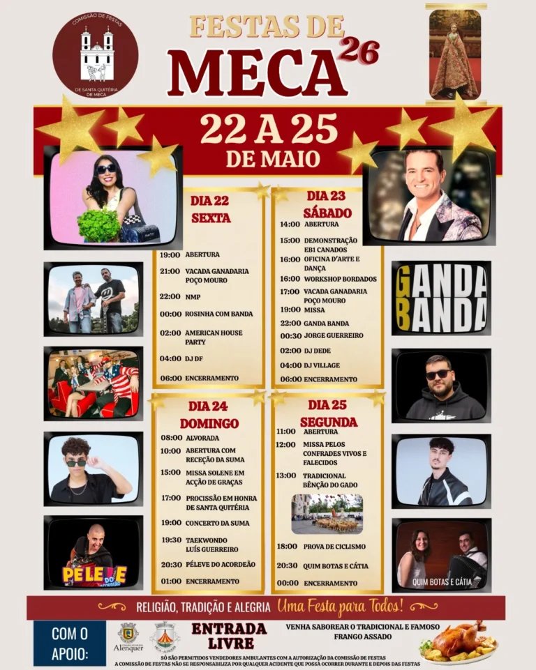 Cartaz Festas de Meca 2026 - Meca