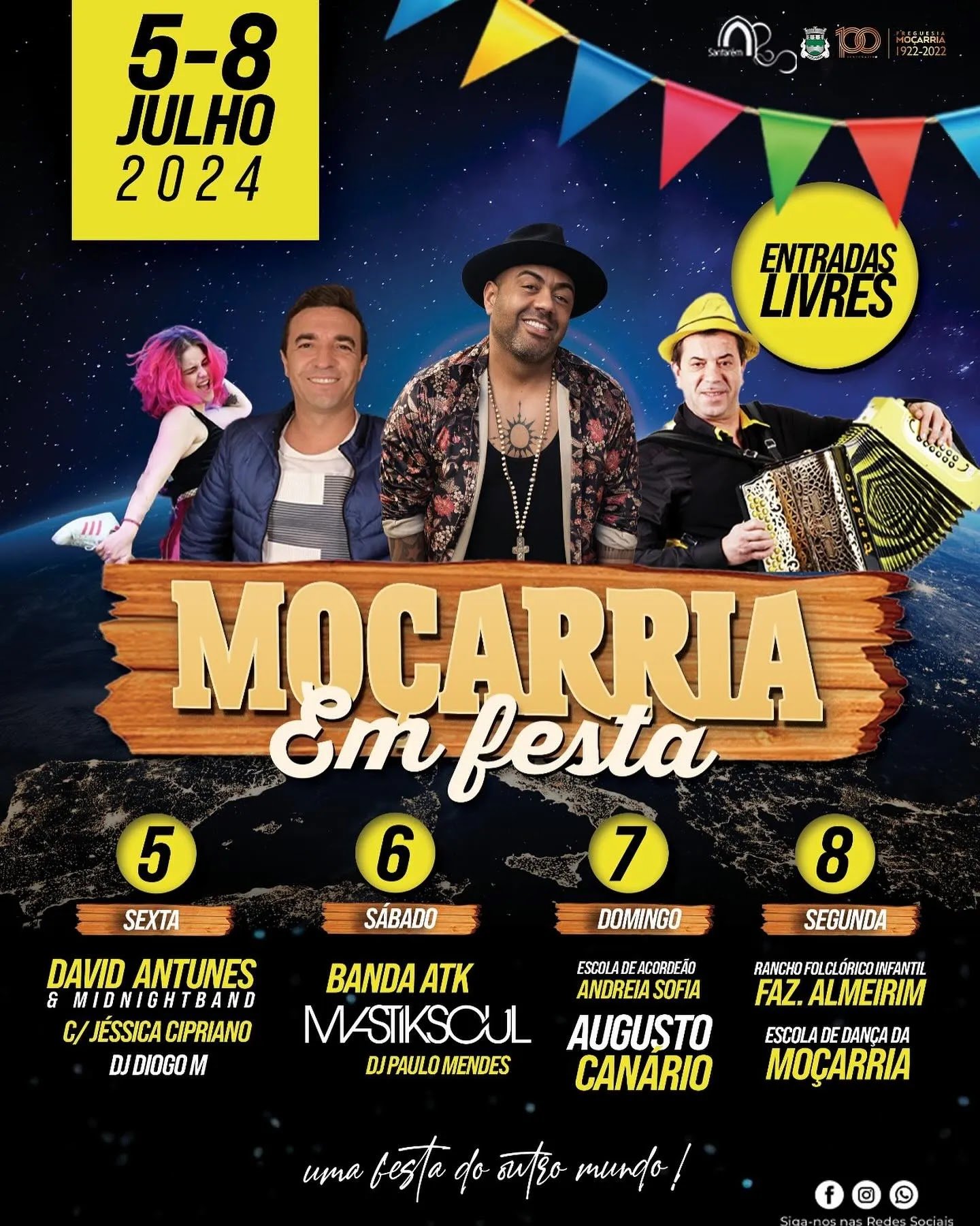 Cartaz Festas de Moçarria 2024 - Moçarria