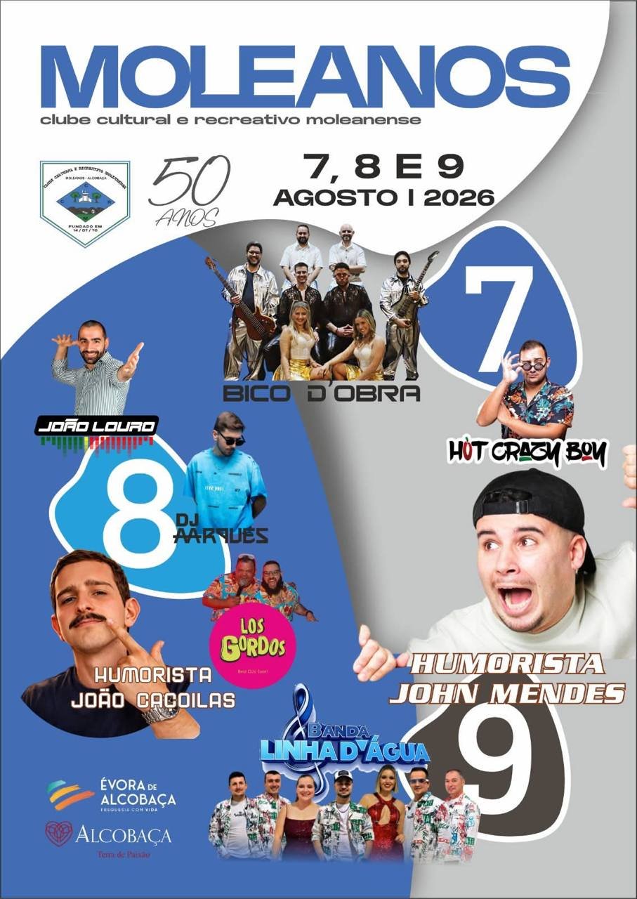 Cartaz Festas de Moleanos 2026 - Alcobaça
