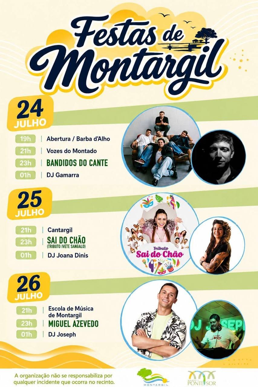 Cartaz Festas de Montargil 2026 - Montargil