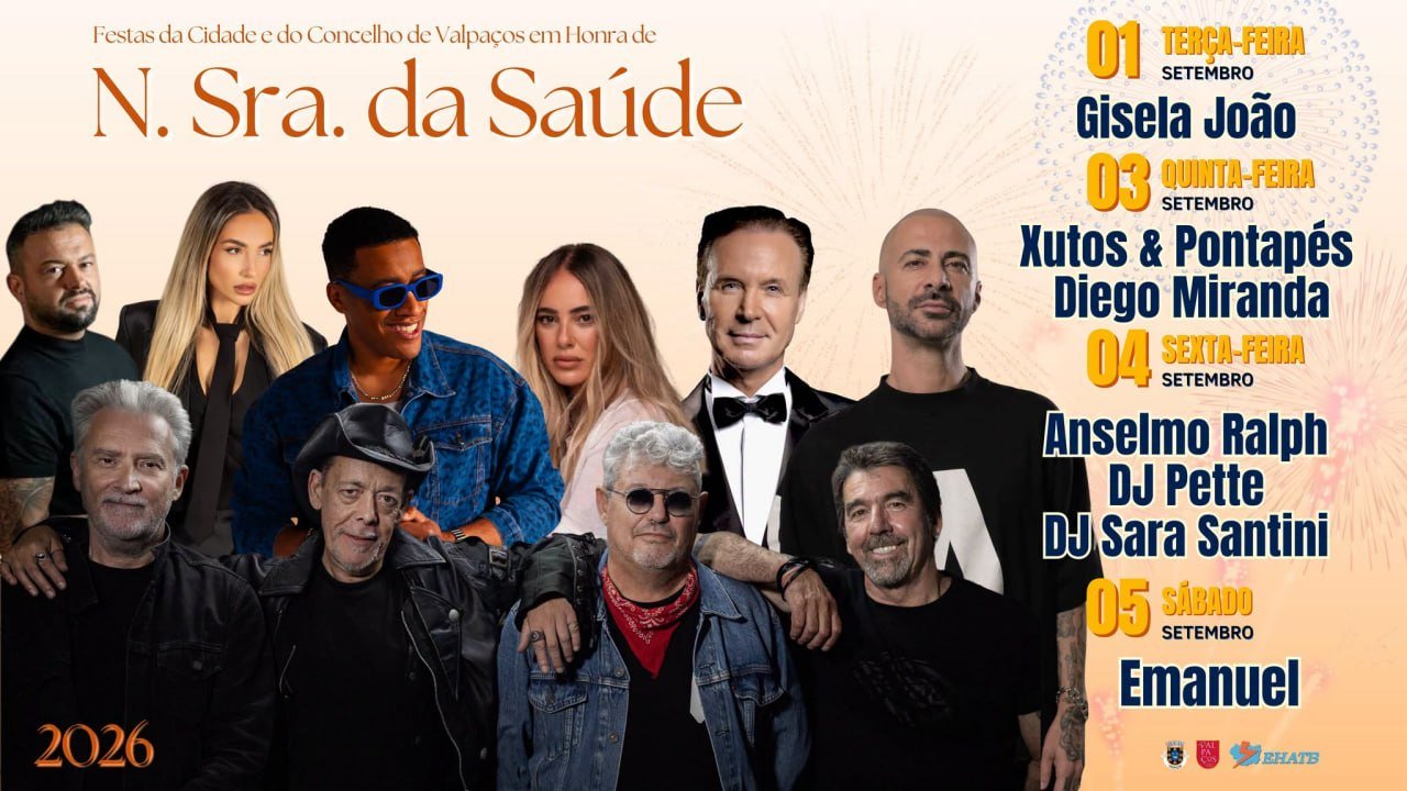 Cartaz Festas de N. Sra. da Saúde 2026 - Valpaços