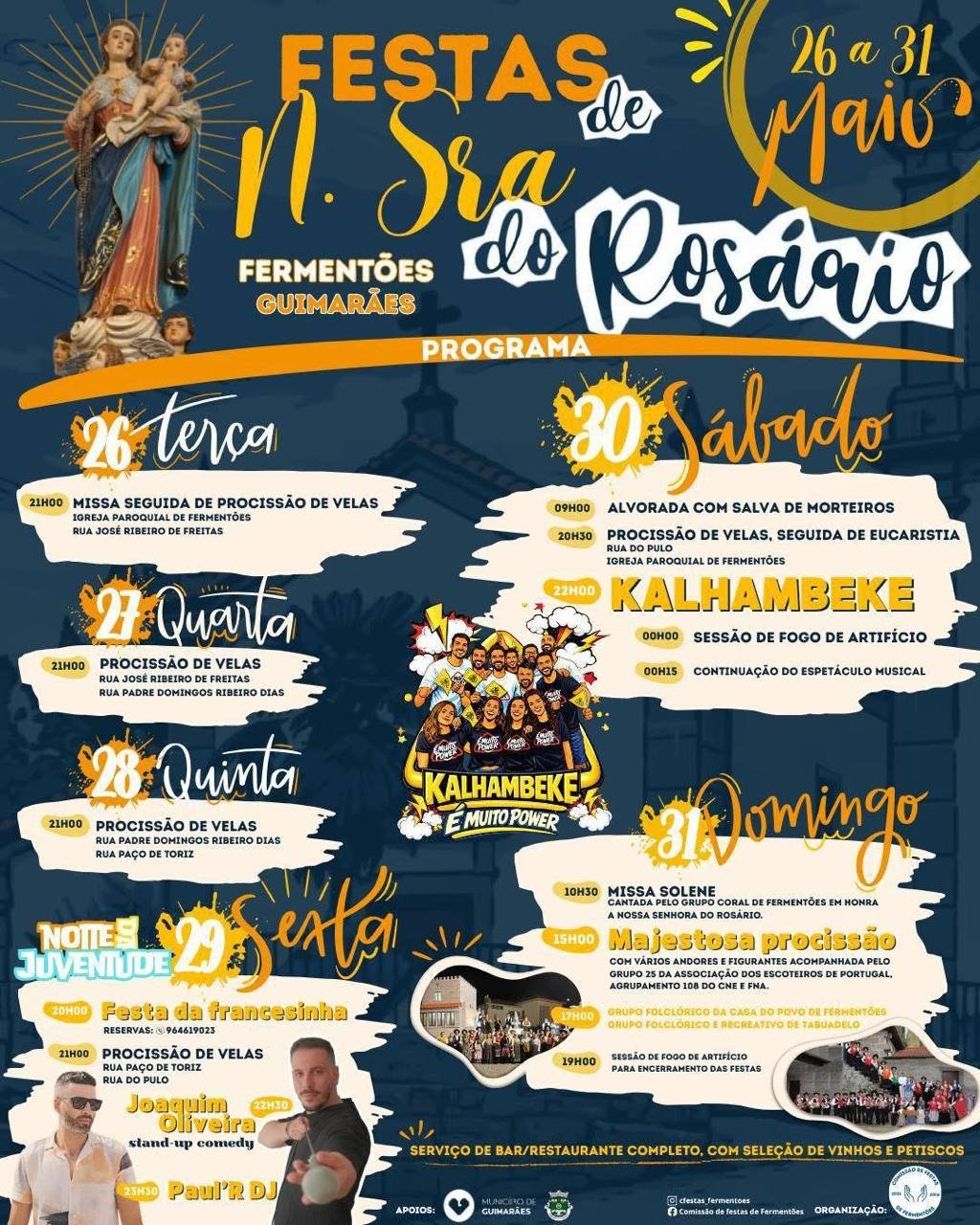 Cartaz Festas de N. Sra do Rosário 2026 - Fermentões