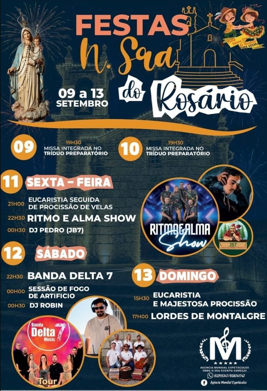 Cartaz Festas de N. Sra do Rosário 2026 - Vila Verde