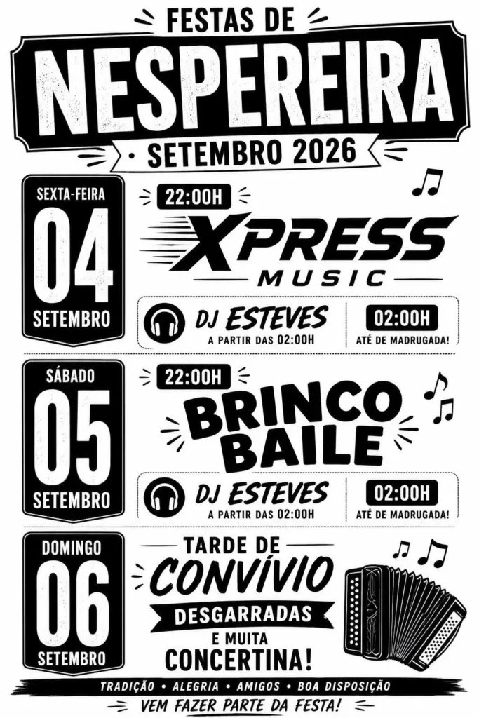 Cartaz Festas de Nespereira 2026 - Nespereira