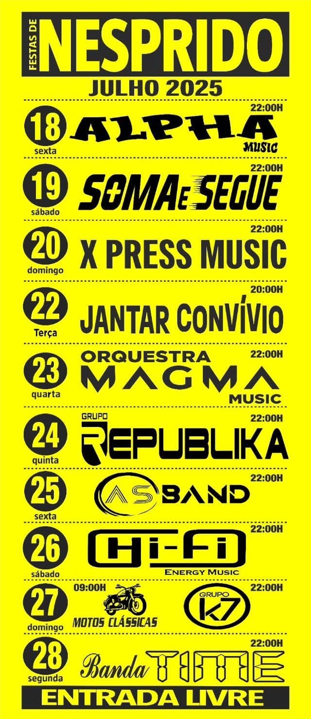 Cartaz Festas de Nesprido 2025 - Povolide