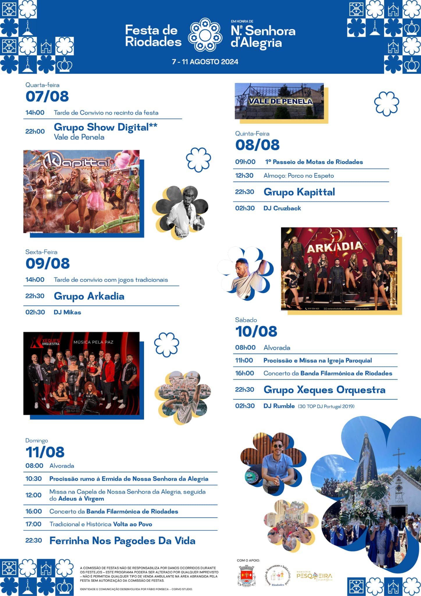 Cartaz Festas de Nossa Senhora da Alegria 2024 - Riodades