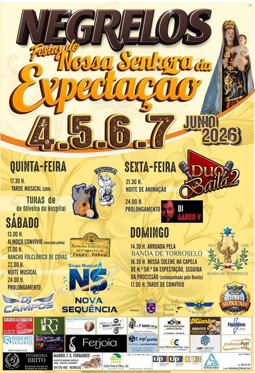 Cartaz Festas de Nossa Senhora da Expectação 2026 - Negrelos