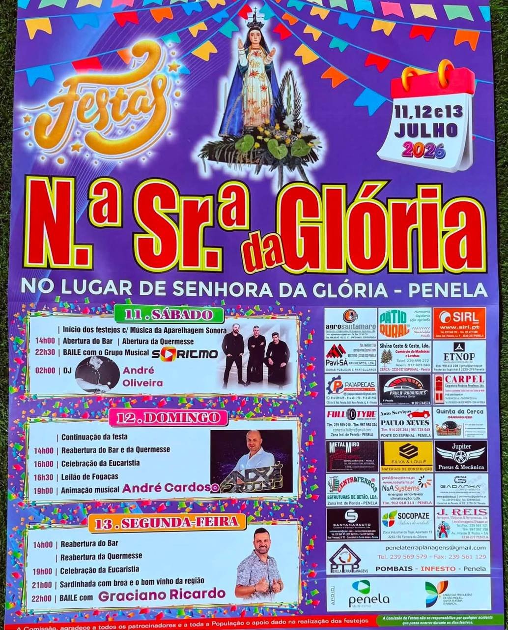 Cartaz Festas de Nossa Senhora da Glória 2026 - Penela