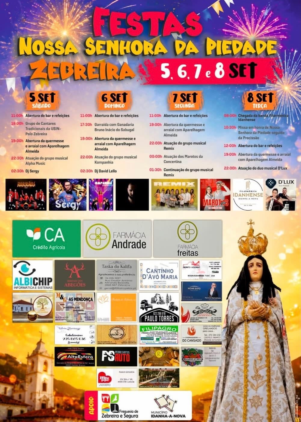 Cartaz Festas de Nossa Senhora da Piedade 2026 - Zebreira
