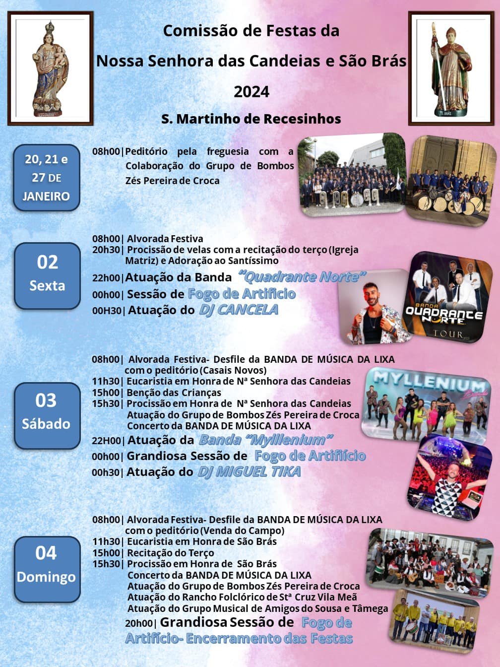 Cartaz Festas de Nossa Senhora das Candeias 2024 - Penafiel