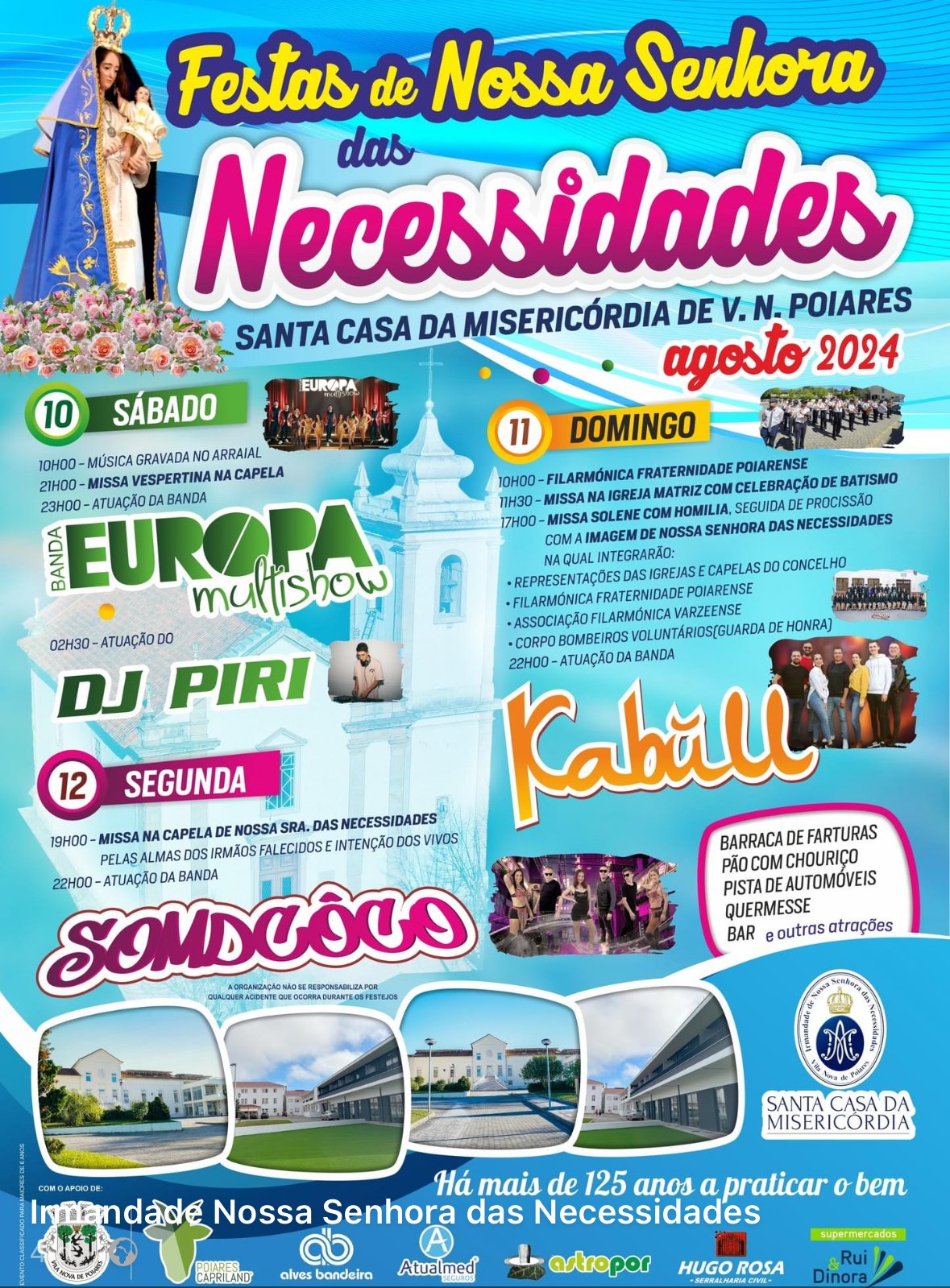 Cartaz Festas de Nossa Senhora das Necessidades 2024 - Vila Nova de Poiares