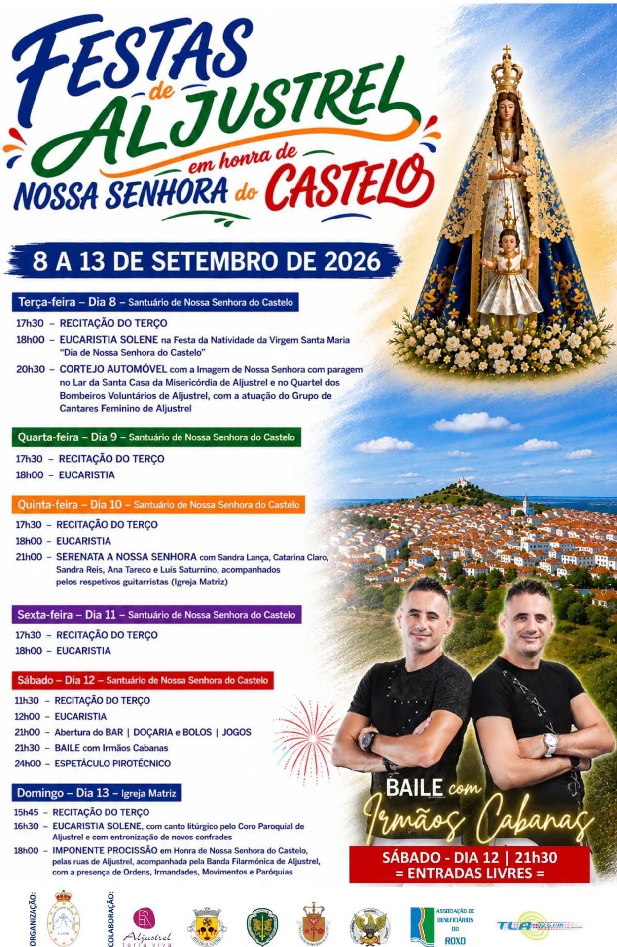 Cartaz Festas de Nossa Senhora do Castelo 2026 - Aljustrel