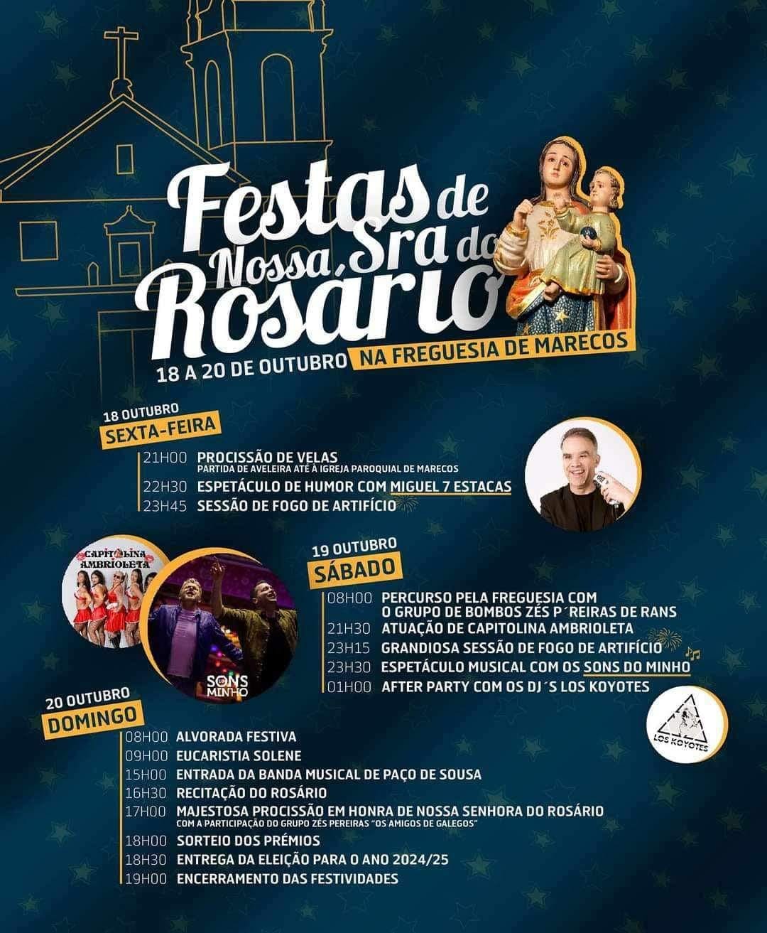 Cartaz Festas de Nossa Senhora do Rosário 2024 - Penafiel
