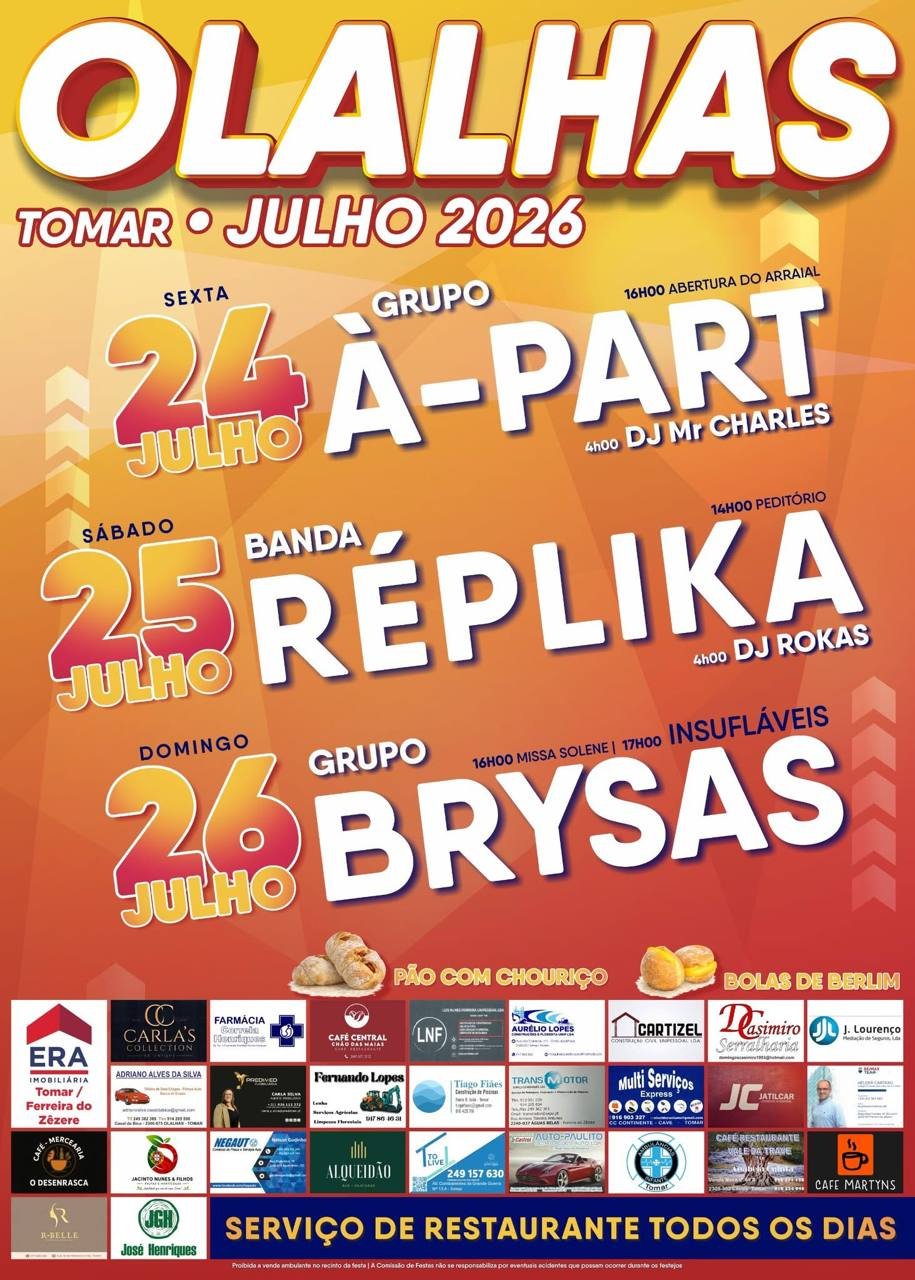 Cartaz Festas de Olalhas 2026 - Olalhas