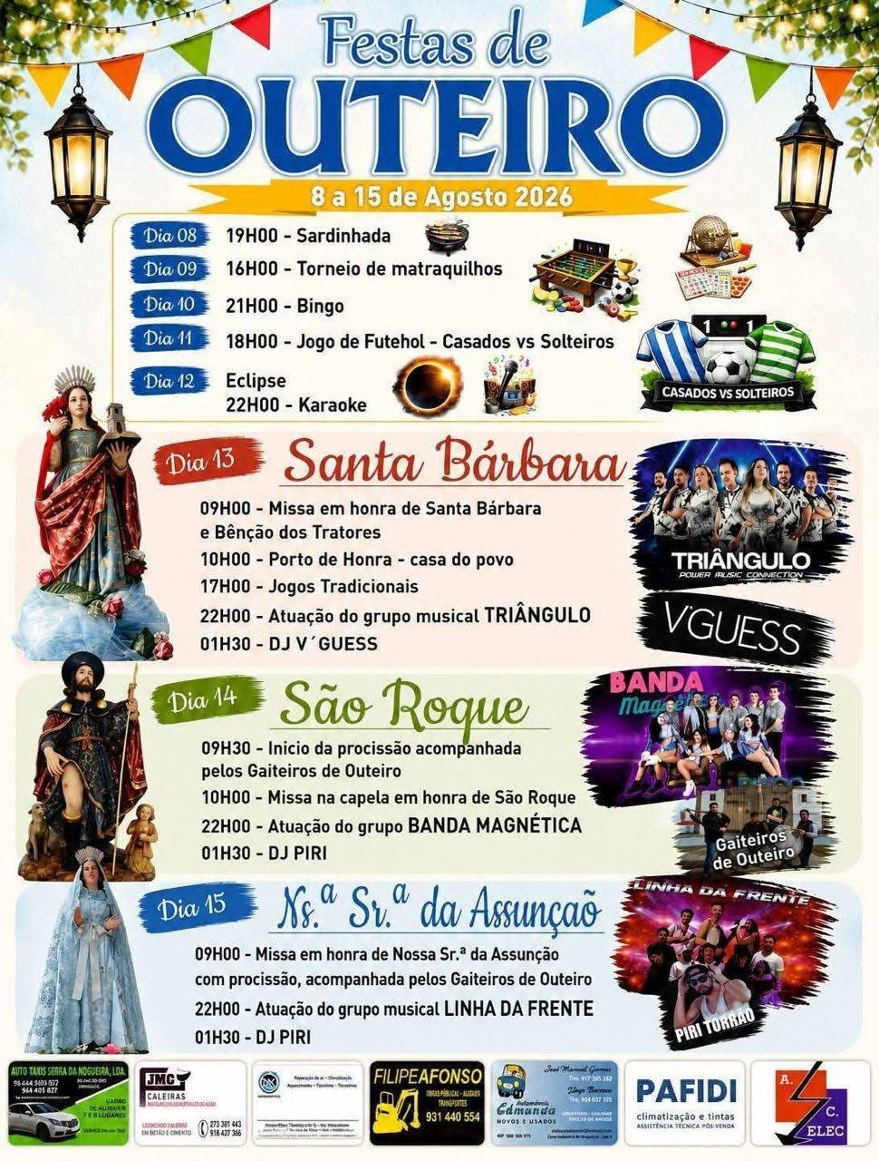 Cartaz Festas de Outeiro 2026 - Outeiro