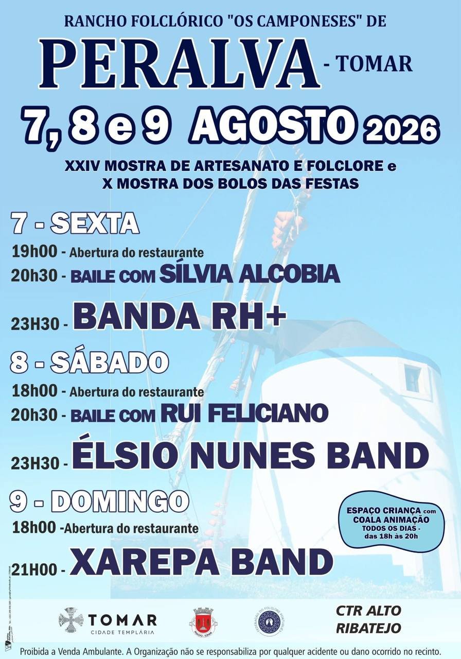 Cartaz Festas de Peralva 2026 - Tomar