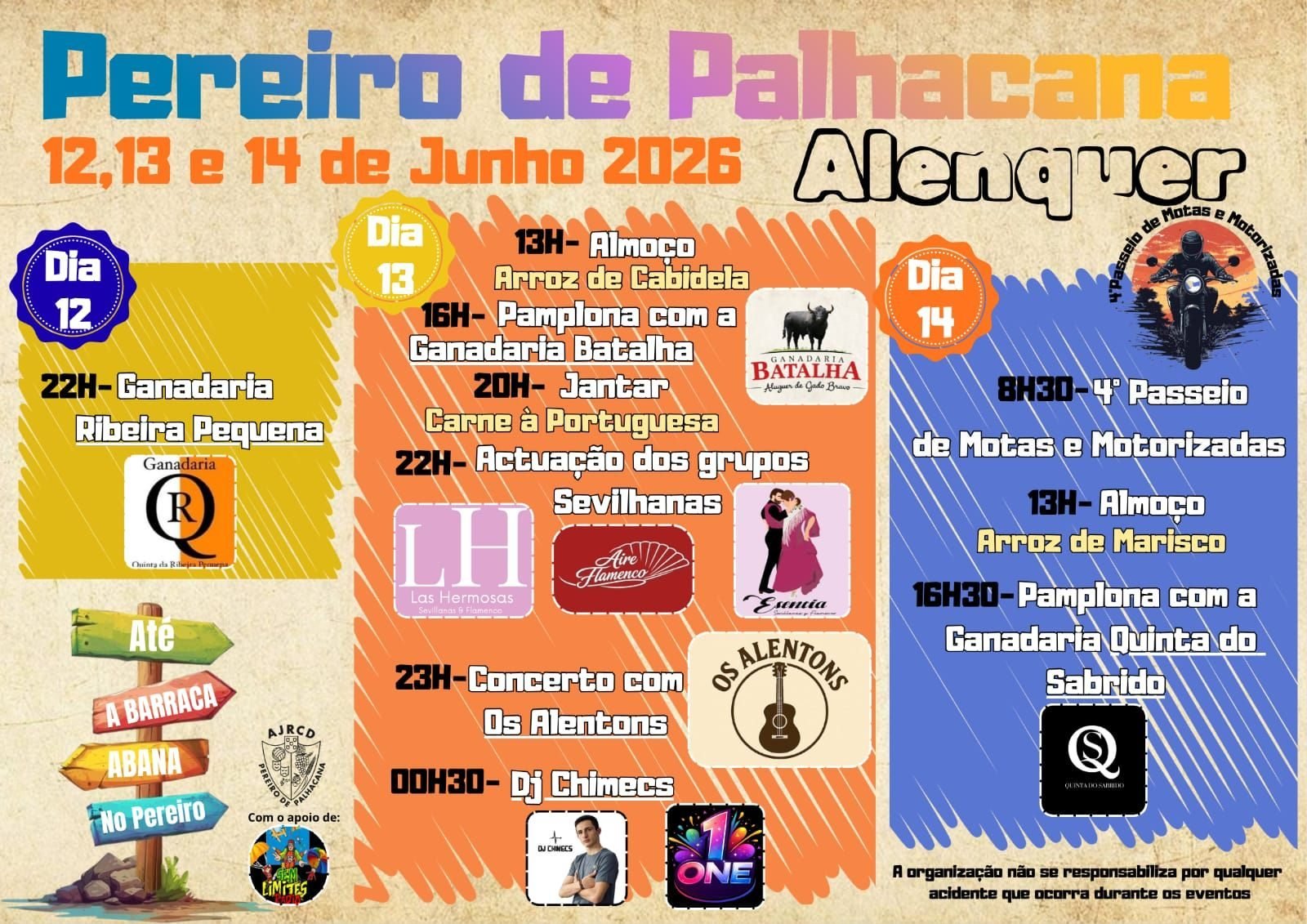 Cartaz Festas de Pereiro de Palhacana 2026 - Alenquer