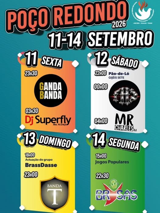 Cartaz Festas de Poço Redondo 2026 - Poço Redondo