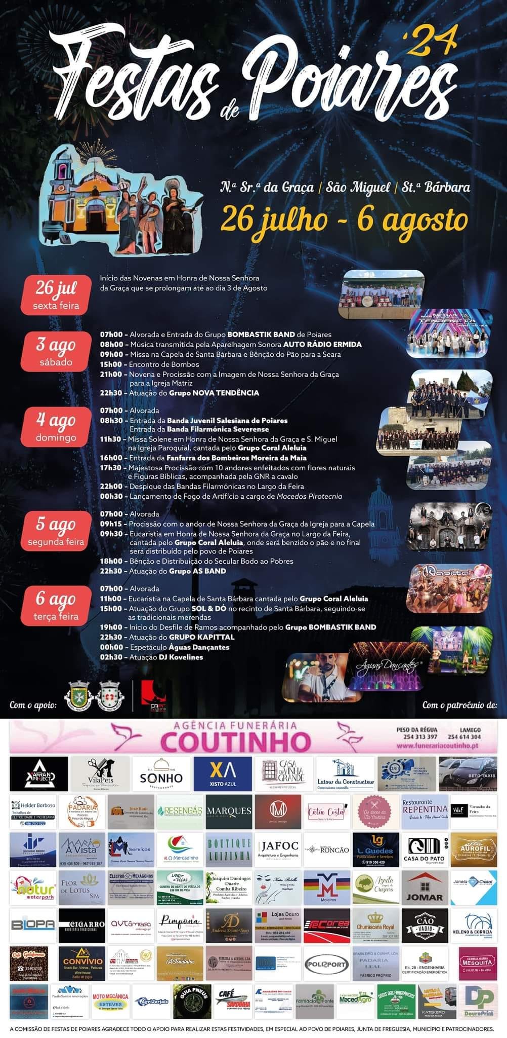 Cartaz Festas de Poiares 2024 - Peso da Regua