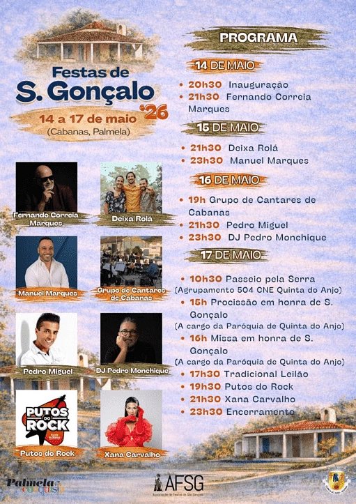 Cartaz Festas de S. Gonçalo 2026 - Cabanas