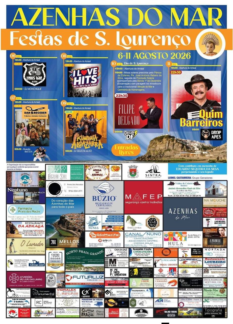 Cartaz Festas de S. Lourenço 2026 - Azenhas do Mar