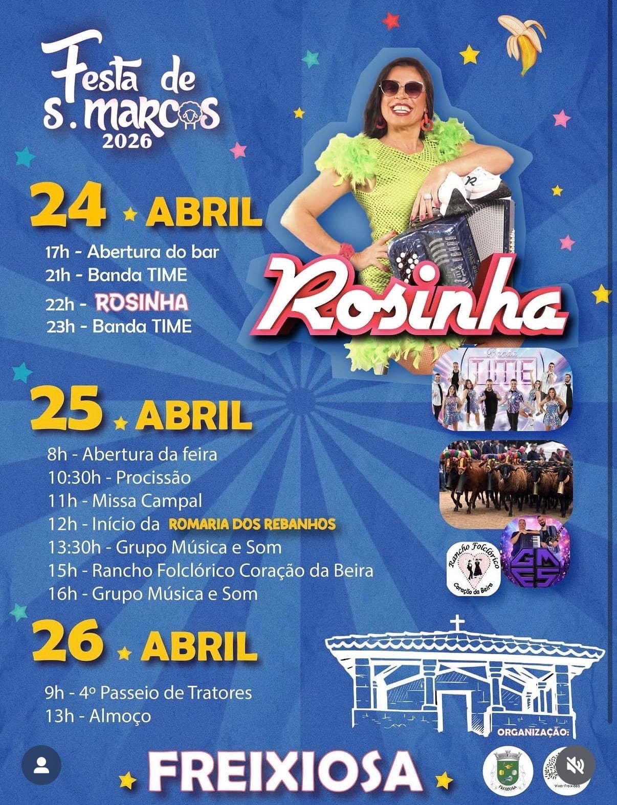 Cartaz Festas de S. Marcos 2026 - Freixiosa