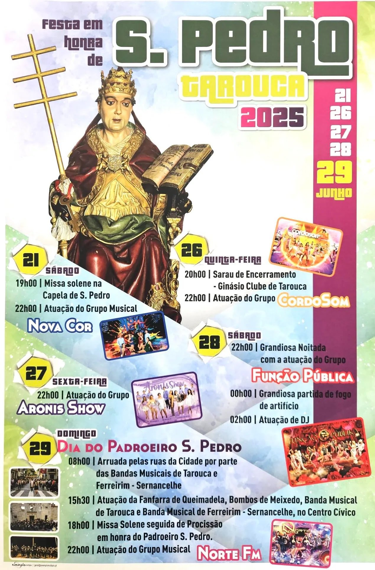 Cartaz Festas de S. Pedro 2025 - Tarouca