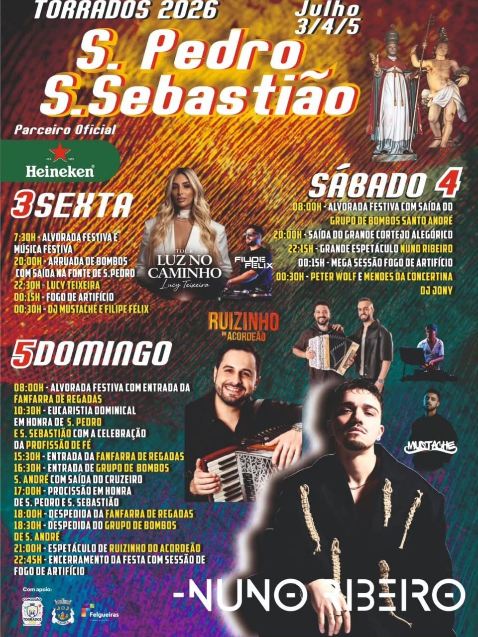 Cartaz Festas de S. Pedro e S. Sebastião 2026 - Torrados