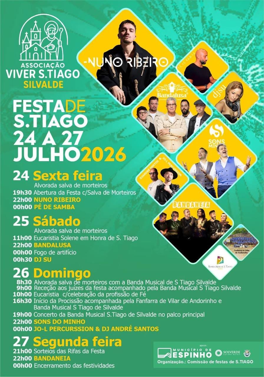 Cartaz Festas de S.Tiago 2026 - Silvalde