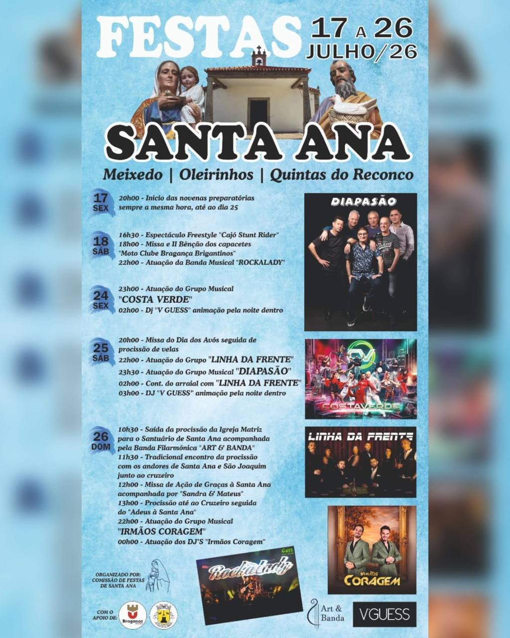 Cartaz Festas de Santa Ana 2026 - Meixedo