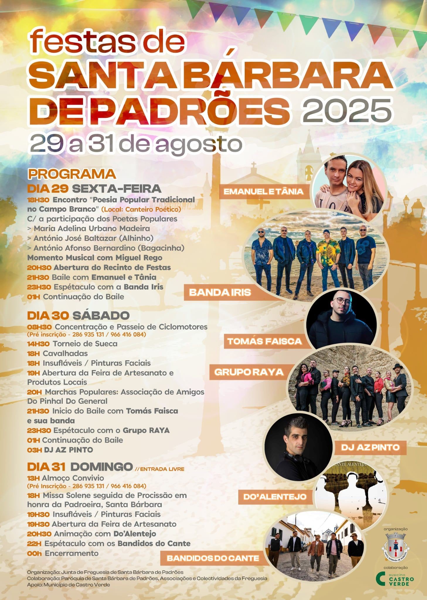 Cartaz Festas de Santa Barbará e Padrões 2025 - Castro Verde