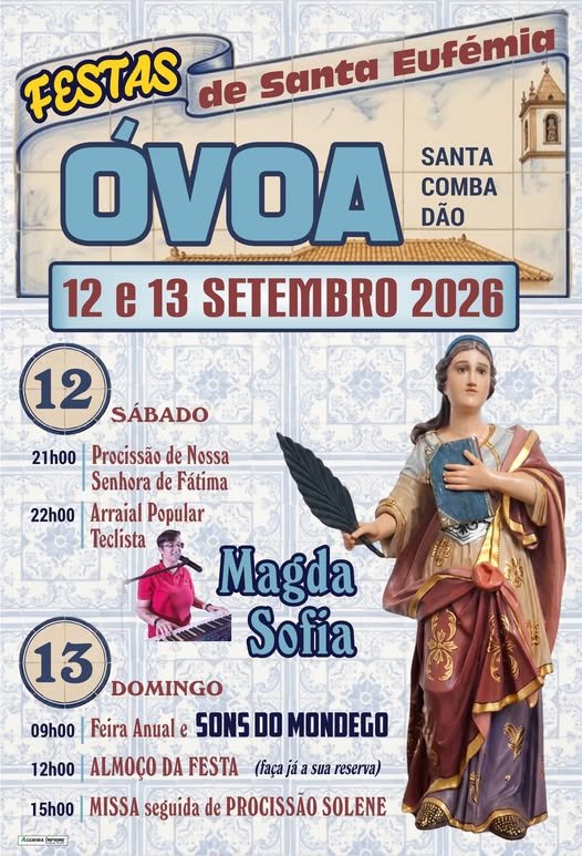 Cartaz Festas de Santa Eufémia 2026 - Óvoa