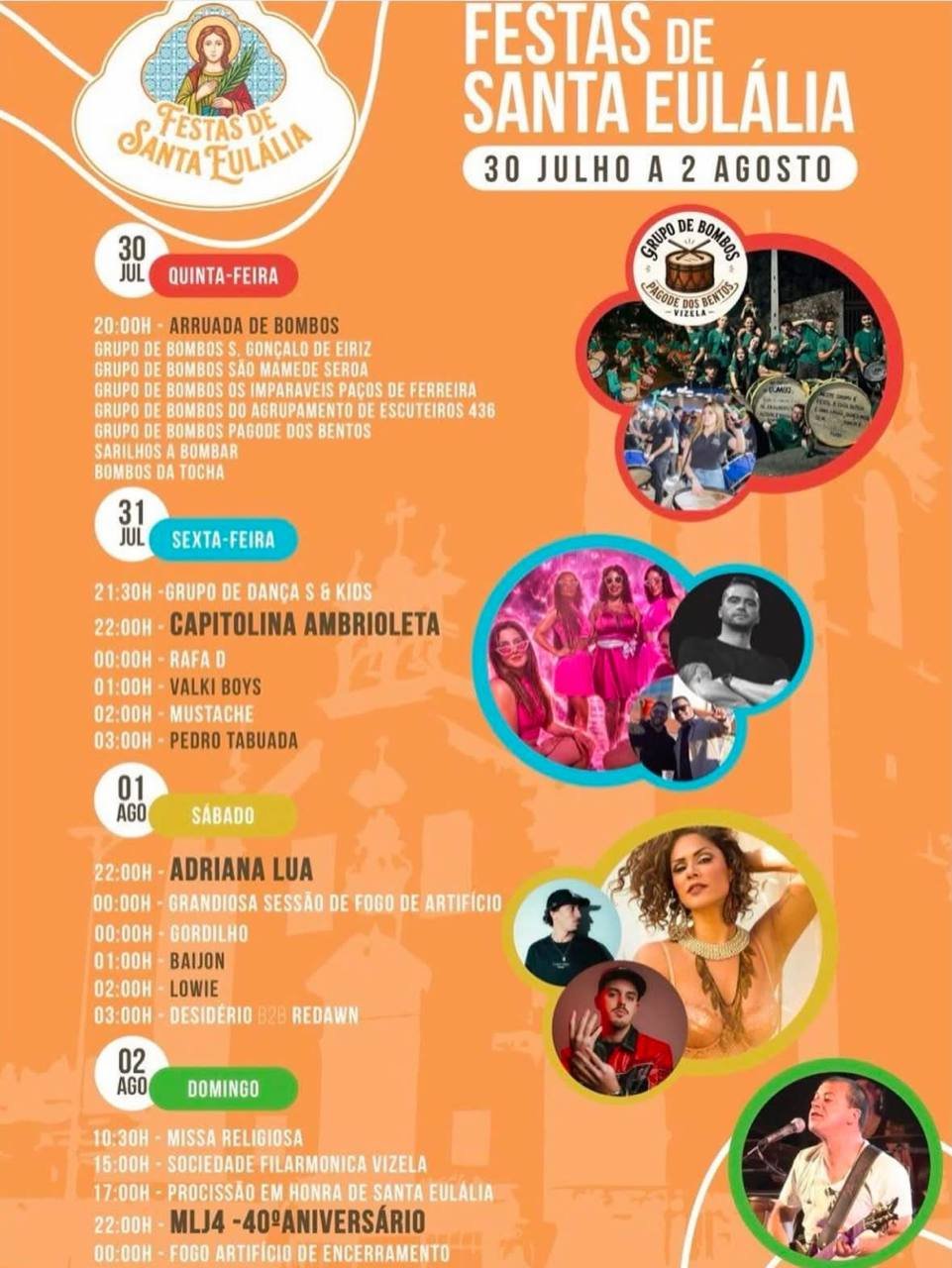 Cartaz Festas de Santa Eulália 2026 - Vizela