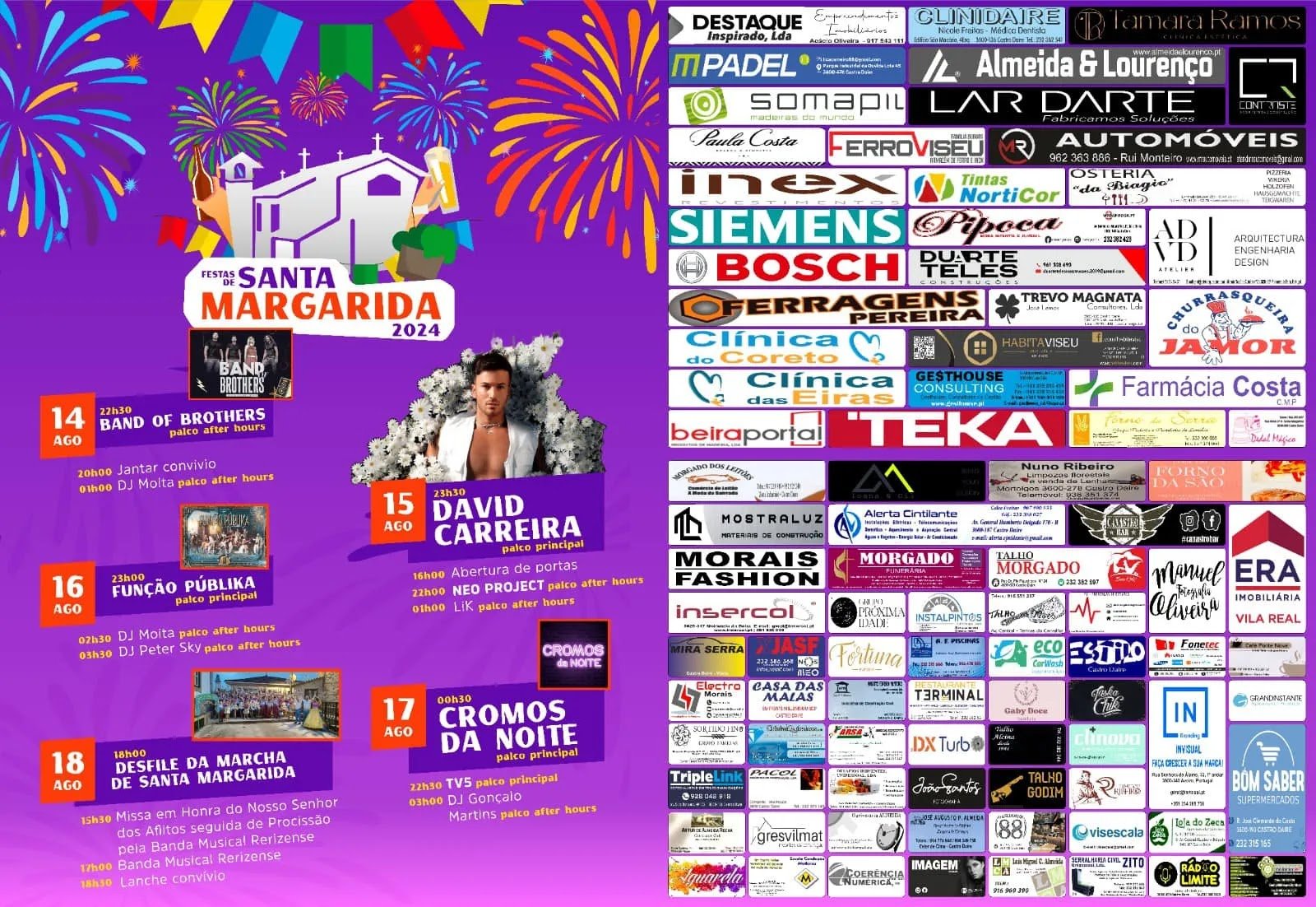 Cartaz Festas de Santa Margarida 2024 - Castro Daire