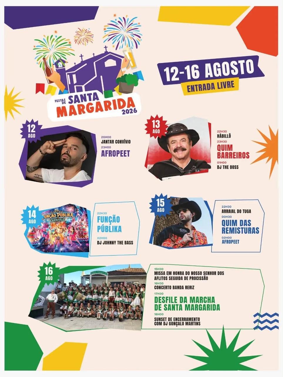 Cartaz Festas de Santa Margarida 2026 - Santa Margarida