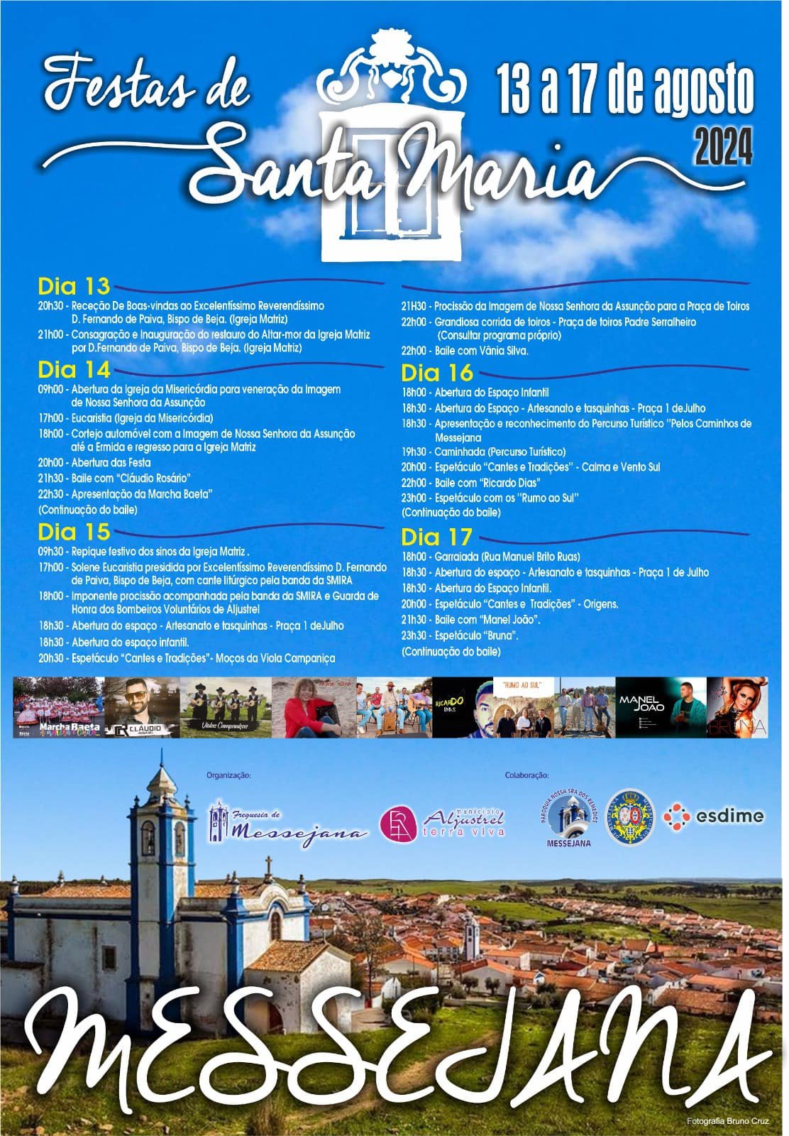 Cartaz Festas de Santa Maria 2024 - Messejana