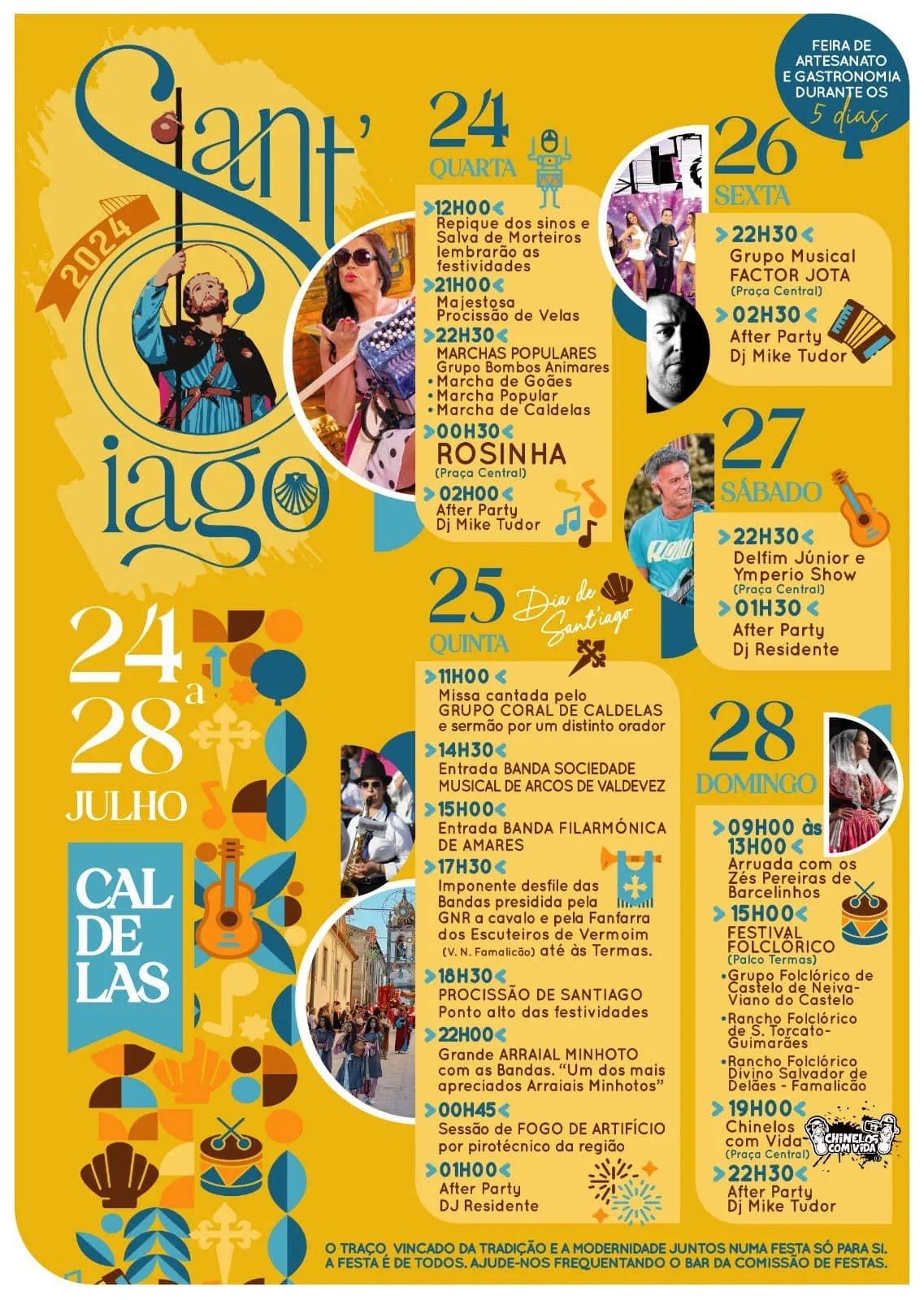 Cartaz Festas de Santiago 2024 - Caldelas