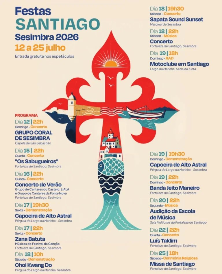 Cartaz Festas de Santiago 2026 - Sesimbra