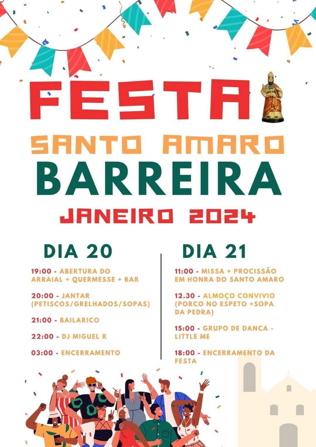 Cartaz Festas de Santo Amaro 2024 - Barreira