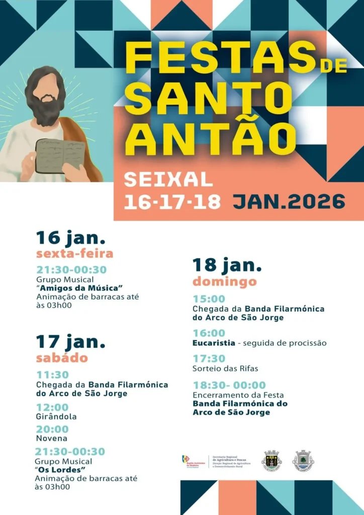 Cartaz Festas de Santo Antão 2026 - Seixal