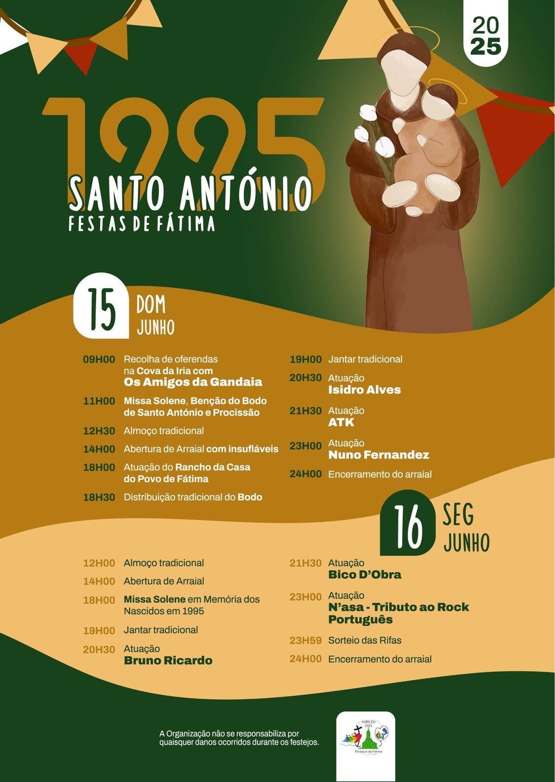 Cartaz Festas de Santo António (1995) 2025 - Fátima