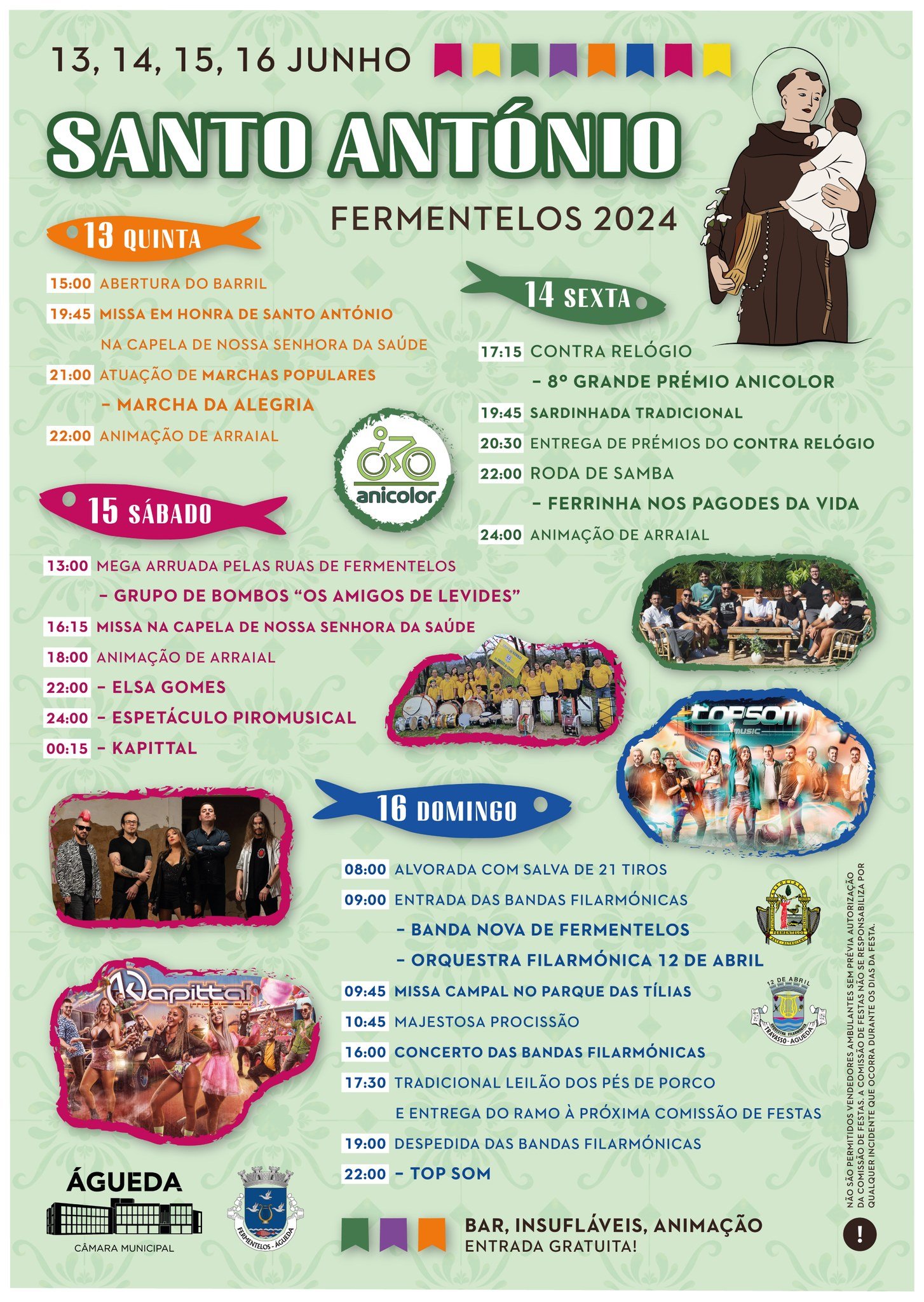 Cartaz Festas de Santo António 2024 - Fermentelos