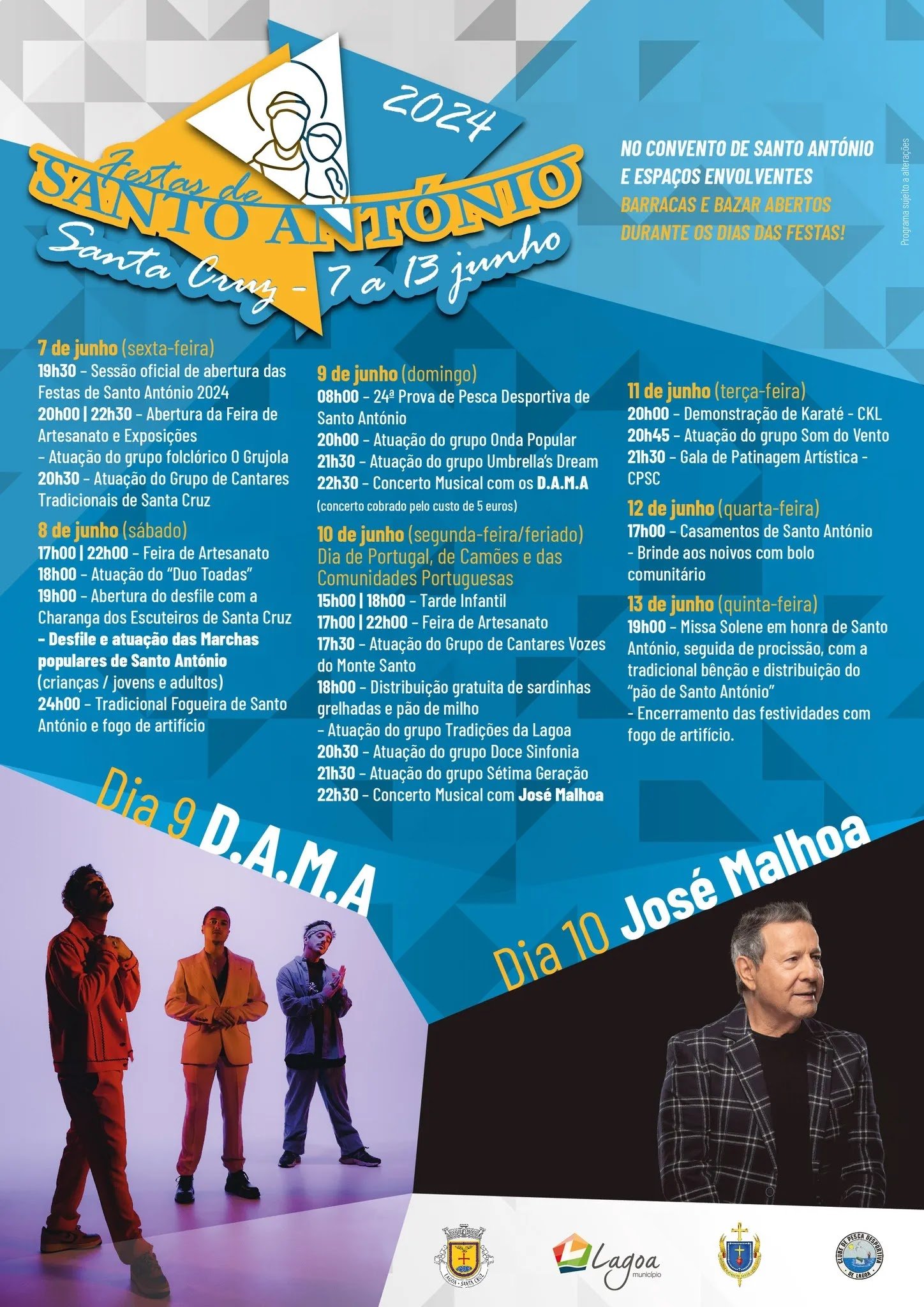 Cartaz Festas de Santo António 2024 - Santa Cruz