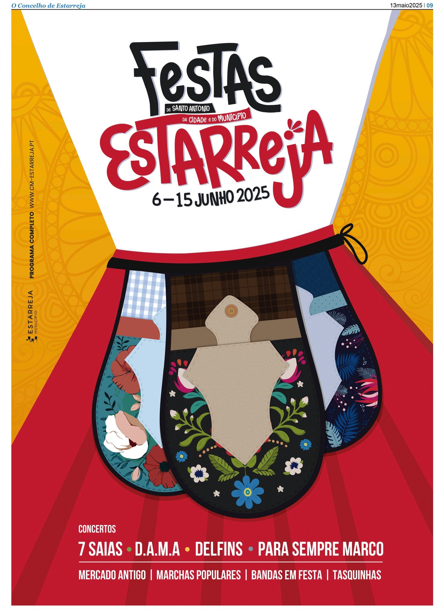Cartaz Festas de Santo António 2025 - Estarreja