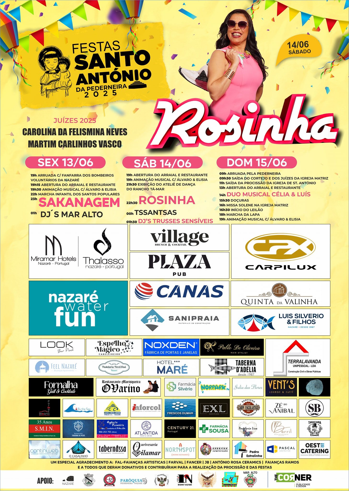 Cartaz Festas de Santo António 2025 - Pederneira