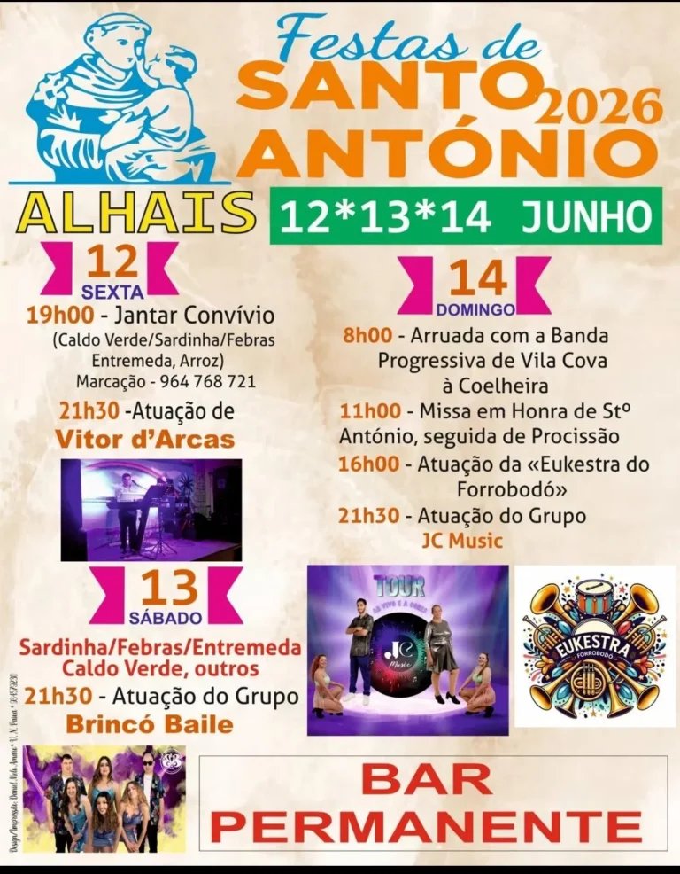 Cartaz Festas de Santo António 2026 - Alhais