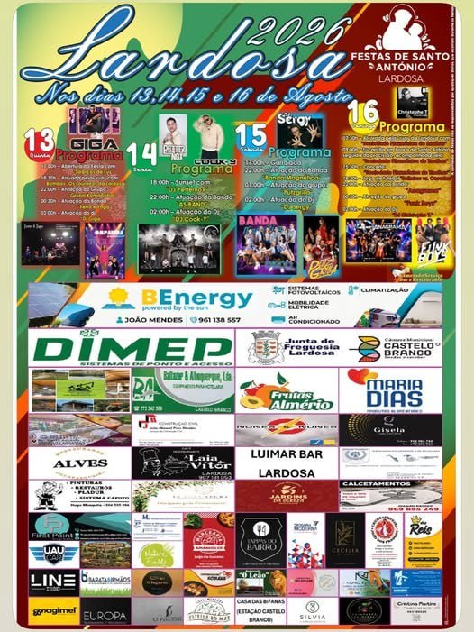 Cartaz Festas de Santo António 2026 - Lardosa