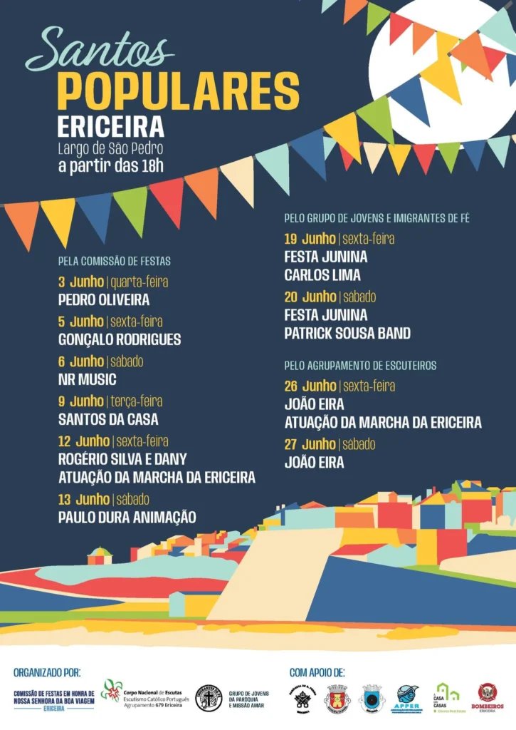 Cartaz Festas de Santos Populares 2026 - Ericeira